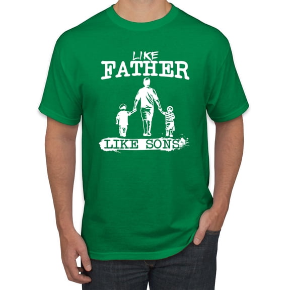 Wild Bobby,Like Father Like Sons Boy Dad Daddys Boy Gift, Father's Day, Men Graphic Tees, Kelly, Medium