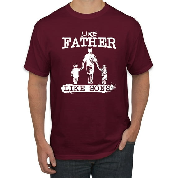 Wild Bobby,Like Father Like Sons Boy Dad Daddys Boy Gift, Father's Day, Men Graphic Tees, Maroon, 5XL