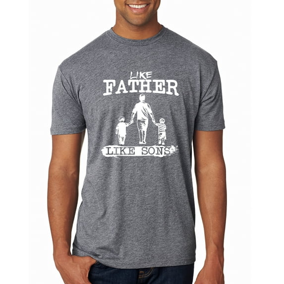 Wild Bobby,Like Father Like Sons Boy Dad Daddys Boy Gift, Father's Day, Men Premium Tri Blend Tees, Premium Heather, Small