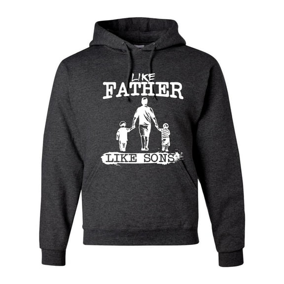 Wild Bobby,Like Father Like Sons Boy Dad Daddys Boy Gift, Father's Day, Unisex Graphic Hoodie Sweatshirt, Heather Black, X-Large