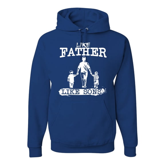Wild Bobby,Like Father Like Sons Boy Dad Daddys Boy Gift, Father's Day, Unisex Graphic Hoodie Sweatshirt, Royal, X-Large
