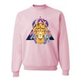 thumbnail image 1 of Wild Bobby, Lion Throne King Crown Animal Lover Unisex Crewneck Graphic Sweatshirt, Light Pink, Small, 1 of 3
