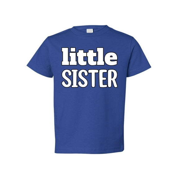 Wild Bobby Little Sister Cute Future Sibling Toddler Crew Graphic T-Shirt