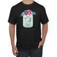 thumbnail image 1 of Wild Bobby, Live In Peace Paint Peace Logo Pop Culture Men's Graphic T-Shirt, Black, Small, 1 of 3