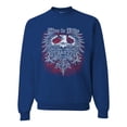 thumbnail image 1 of Wild Bobby, Live To Ride Motto Motorcylce Club Cars and Trucks Unisex Crewneck Graphic Sweatshirt, Royal, Small, 1 of 3