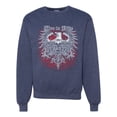 thumbnail image 1 of Wild Bobby, Live To Ride Motto Motorcylce Club Cars and Trucks Unisex Crewneck Graphic Sweatshirt, Vintage Heather Navy, X-Large, 1 of 3