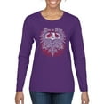 thumbnail image 1 of Wild Bobby, Live To Ride Motto Motorcylce Club Cars and Trucks Womens Graphic Long Sleeve T-Shirt, Purple, X-Large, 1 of 3