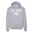 thumbnail image 1 of Wild Bobby, Live What You Love Nurse Life, Inspirational/Christian, Unisex Graphic Hoodie Sweatshirt, Heather Grey, X-Large, 1 of 3