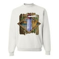 thumbnail image 1 of Wild Bobby, Living Life In The Sun Surfboards Sunsets Lighthouse Pop Culture Unisex Crewneck Graphic Sweatshirt, White, Small, 1 of 3