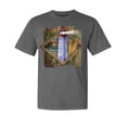 thumbnail image 1 of Wild Bobby, Living Life in The Sun Surfboards Sunsets Lighthouse, Garment-Dyed Washed Look Short Sleeve Tees, Charcoal, 2XL, 1 of 3