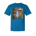 thumbnail image 1 of Wild Bobby, Living Life in The Sun Surfboards Sunsets Lighthouse, Garment-Dyed Washed Look Short Sleeve Tees, Cobalt, Large, 1 of 3