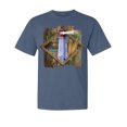 thumbnail image 1 of Wild Bobby, Living Life in The Sun Surfboards Sunsets Lighthouse, Garment-Dyed Washed Look Short Sleeve Tees, Navy, Small, 1 of 3