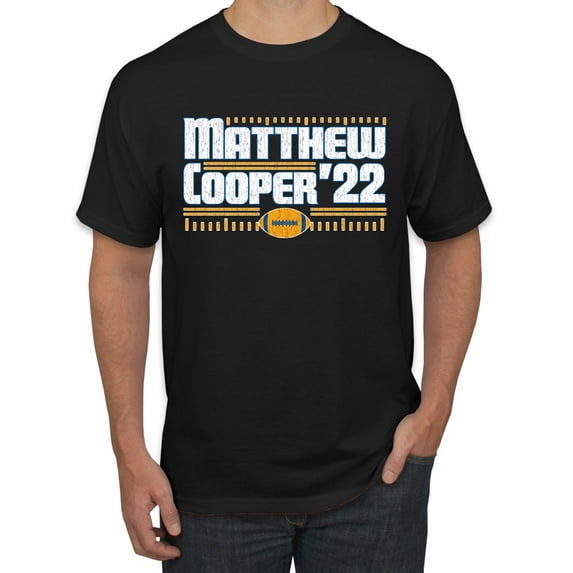 Wild Bobby Los Angeles Football Matthew Cooper 22 Sports Men Graphic T-Shirt, Black, 5X-Large