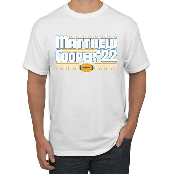 Wild Bobby Los Angeles Football Matthew Cooper 22 Sports Men Graphic T-Shirt, White, XX-Large