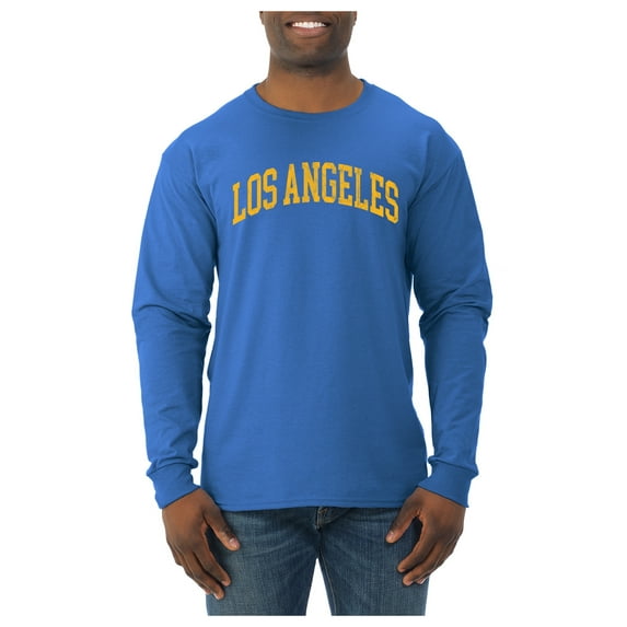 Wild Bobby Los Angeles LAC American Football Cities | Classic Varsity College Style Fantasy Fan, Trendy Team Streetwear Sports Mens Long Sleeve Shirt
