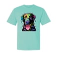 thumbnail image 1 of Wild Bobby,Love Can Make a Tail Wag Pitbull Dog Lover Garment-Dyed Washed Look Short Sleeve Tees, Mint, X-Large, 1 of 3