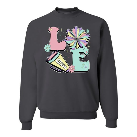 Wild Bobby Love Cheer Unisex Crewneck Sweatshirt