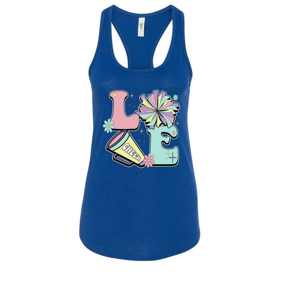 Wild Bobby Love Cheer Women Racerback Tank Top