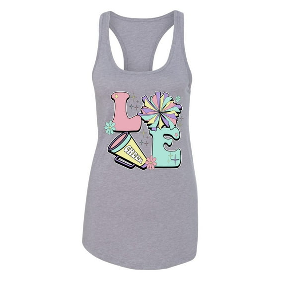 Wild Bobby Love Cheer Women Racerback Tank Top