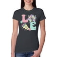 thumbnail image 1 of Wild Bobby Love Cheer Women Slim Fit Junior Tee, 1 of 6