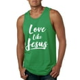 thumbnail image 1 of Wild Bobby Love Like Jesus Inspirational/Christian Men Graphic Tank Top, Kelly, X-Large, 1 of 5