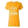 thumbnail image 1 of Wild Bobby Love Like Jesus Inspirational/Christian Women Graphic Tee, Gold, Large, 1 of 5