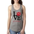 thumbnail image 1 of Wild Bobby, Love My Cat Stole My Heart Red Footprints Animal Lover Ladies Racerback Tank Top, Heather Grey, Small, 1 of 3