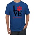 thumbnail image 1 of Wild Bobby, Love My Cat Stole My Heart Red Footprints Animal Lover Men's Graphic T-Shirt, Royal, 3XL, 1 of 3