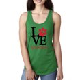 thumbnail image 1 of Wild Bobby, Love My Dog Stole My Heart Red Pawprints Pop Culture Ladies Racerback Tank Top, Kelly, Large, 1 of 3