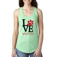 thumbnail image 1 of Wild Bobby, Love My Dog Stole My Heart Red Pawprints Pop Culture Ladies Racerback Tank Top, Mint, X-Large, 1 of 3