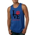 thumbnail image 1 of Wild Bobby, Love My Dog Stole My Heart Red Pawprints Pop Culture Mens Graphic Tank Top, Royal, Medium, 1 of 3