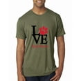 thumbnail image 1 of Wild Bobby, Love My Dog Stole My Heart Red Pawprints Pop Culture Mens Premium Tri Blend T-Shirt, Military Green, 2XL, 1 of 3
