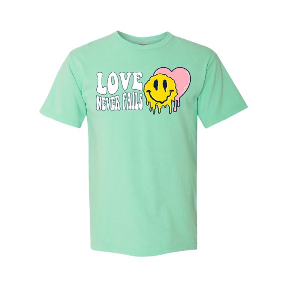 Wild Bobby Love Streetwear Garment-Dyed Washed Look Short Sleeve T-Shirt