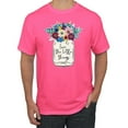 thumbnail image 1 of Wild Bobby, Love The Little Things Artsy Jar with Flowers Pop Culture Men's Graphic T-Shirt, Neon Pink, Medium, 1 of 3
