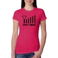 thumbnail image 1 of Wild Bobby, Love's Signal Love Language Couple Valentine's Day Womens Slim Fit Junior Tee, Raspberry, Large, 1 of 3