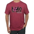 thumbnail image 1 of Wild Bobby, Loved John 3:16 Inspirational/Christian Men Graphic Tee, Vintage Heather Red, X-Large, 1 of 6
