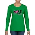 thumbnail image 1 of Wild Bobby Loved John 3:16 Inspirational/Christian Women Graphic Long Sleeve Tee, Kelly, XX-Large, 1 of 6