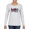 thumbnail image 1 of Wild Bobby, Loved John 3:16 Inspirational/Christian Women Graphic Long Sleeve Tee, White, Medium, 1 of 6