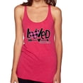 thumbnail image 1 of Wild Bobby Loved John 3:16 Inspirational/Christian Women Tri-Blend Racerback Tank Top, Shocking Pink, X-Large, 1 of 6