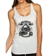 thumbnail image 1 of Wild Bobby, Lucky 7 Live to Ride Bikes Booze Broads USA Est 1903 | Womens Fashion Premium Tri-Blend Racerback Tank Top, Heather White, Small, 1 of 4