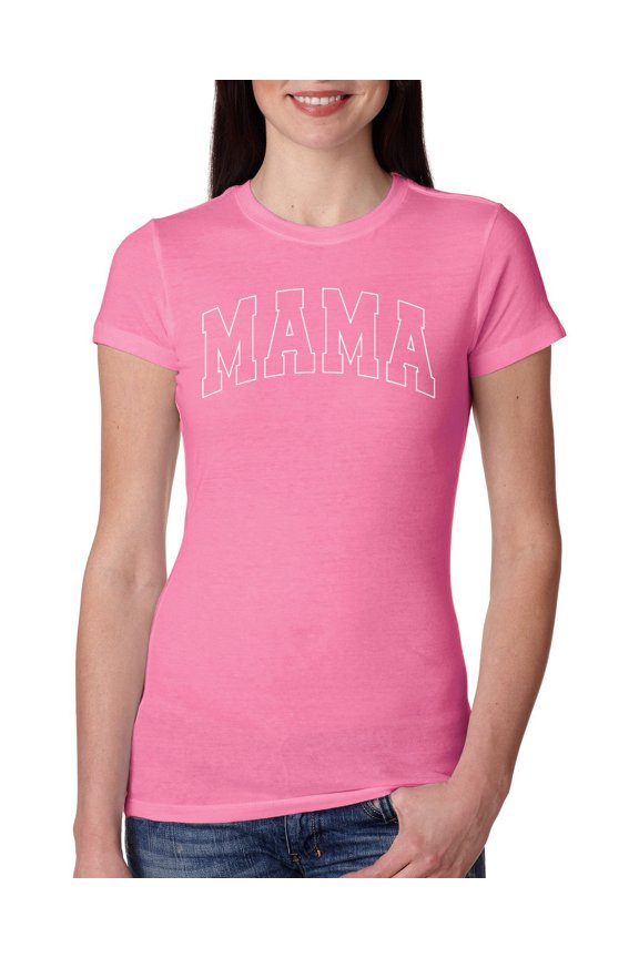 MAMA Varsity Letters Women Slim Fit Junior Tee