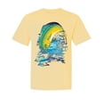 thumbnail image 1 of Wild Bobby, Mahi-Mahi Fish Catching Small, Fish, Garment-Dyed Washed Look Short Sleeve Tees, Banana, 2XL, 1 of 3
