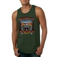thumbnail image 1 of Wild Bobby, Main Street of America Route 66 Bike Motorcycle Cars and Trucks Mens Graphic Tank Top, Forest Green, X-Large, 1 of 3