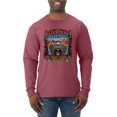 thumbnail image 1 of Wild Bobby, Main Street of America Route 66 Bike Motorcycle Cars and Trucks Mens Long Sleeve Shirt, Vintage Heather Red, X-Large, 1 of 3