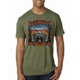 thumbnail image 1 of Wild Bobby, Main Street of America Route 66 Bike Motorcycle Cars and Trucks Mens Premium Tri Blend T-Shirt, Military Green, 2XL, 1 of 3