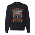 thumbnail image 1 of Wild Bobby, Main Street of America Route 66 Bike Motorcycle Cars and Trucks Unisex Crewneck Graphic Sweatshirt, Black, Small, 1 of 3