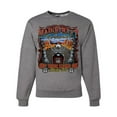 thumbnail image 1 of Wild Bobby, Main Street of America Route 66 Bike Motorcycle Cars and Trucks Unisex Crewneck Graphic Sweatshirt, Heather Grey, 3XL, 1 of 3