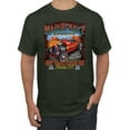 thumbnail image 1 of Main Street of America Route 66 Hot Rod Cars and Trucks Men's Graphic T-Shirt, Forest Green, 4XL, 1 of 3
