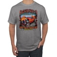 thumbnail image 1 of Main Street of America Route 66 Hot Rod Cars and Trucks Men's Graphic T-Shirt, Heather Grey, 2XL, 1 of 3