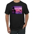 thumbnail image 1 of Wild Bobby, Majestic Dolphins Jumping During Sunset, Animal Lover, Men Graphic Tees, Black, Small, 1 of 3